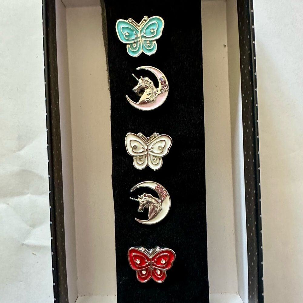 Butterfly and Unicorn Rings Set - Multicolor